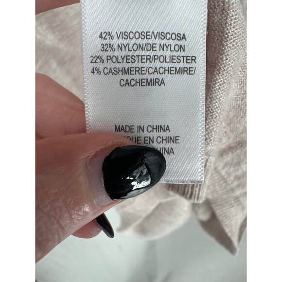 Splendid Sweater Womens XL Beige Pullover Oversized Cozy Lounge Cashmere - Picture 3 of 7